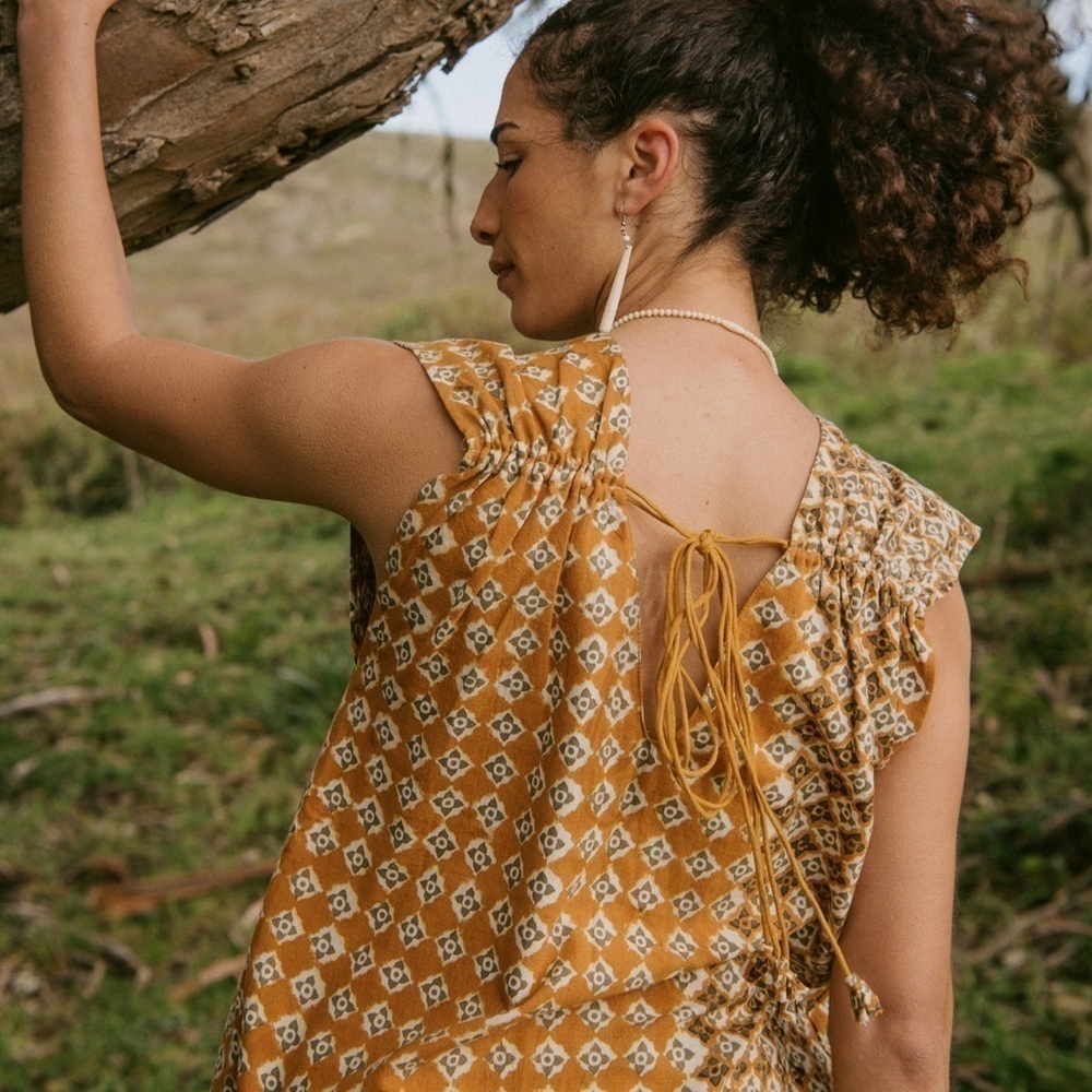 Umber & Ochre Sleeveless Top Engineered Umber Xs